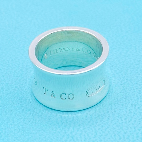 Tiffany & Co SS 1837 Wide Band Ring Size 5 EUC - Picture 2 of 11